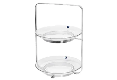 Zdjęcie produktu dla LEONARDO 028218, Okrągły, Srebrny, Przezroczysty, Szkło, Metal, CE, 214 mm, 207 mm