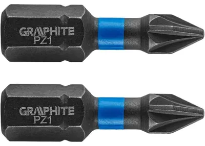 Immagine prodotto di GRAPHITE Punte ad impatto PZ1 x 25 mm, 2 pz.