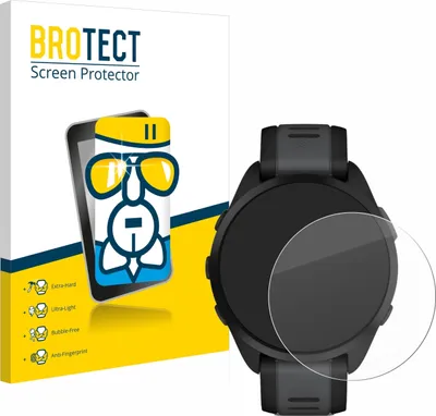 Produktbild von BROTECT Schutzglas für Garmin Forerunner 165 / 165 Music Schutzfolie Panzer Folie Glas Display Schutz klar