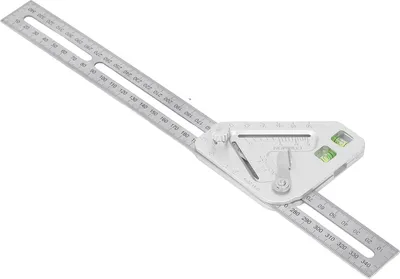 Produktbild von Holzbearbeitung Dreieck Lineal Silber Flexible Verschleißfestigkeit Dreieck Lineal mit Bubble Level