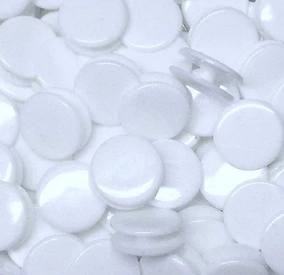 Produktbild von 20 Wäscheknöpfe doppelte Knöpfe weiß 18 mm