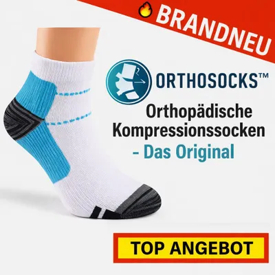 Produktbild von OrthoSocks™ Orthopädische Kompressionssocken Stützsocken für Damen & Herren: Weiß / S-M