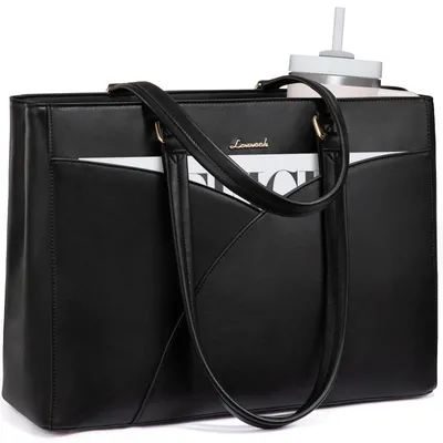 Immagine prodotto di Borsa per laptop - Pelle impermeabile - Nero - Per donna