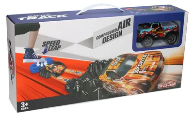 Produktbild von Albatros Hengelsport Auto-Startbahn Spielzeug mit Fußpumpe rot