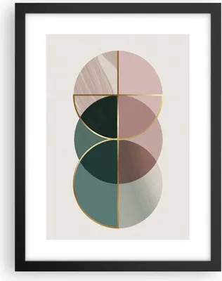 Produktbild von Gerahmtes Poster - Schwarzer Rahmen - Abstraktion Räder Minimalismus - 30x40 cm - Wand Bild - Wanddeko - Wandbilder - Kunstposter - Wandposter - Bilderrahmen - Bilder - Kunstdruck - P2BPA30x40-4399