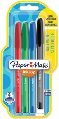 Immagine prodotto di Papermate 1956718 PAPER MATE Kugelschreiber InkJoy 100 Kappe 4er   M 1.0mm Blister