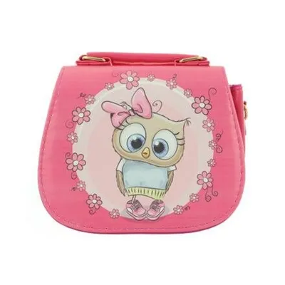 Produktbild von Kinder Handtasche rosa mit Eulenmotiv, ca. 16,5 x 15 x 7 cm