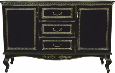Produktbild von Casa Padrino Luxus Barock Sideboard Schwarz / Gold 180 cm - Barock Möbel