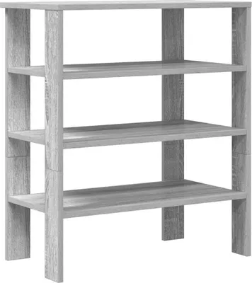 Productafbeelding van Schoenenrek 61x32x70 cm bewerkt hout grijs sonoma