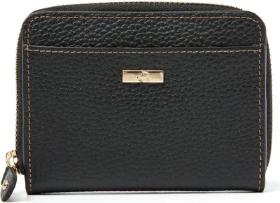 Produktbild von dR Amsterdam Damen Portemonnaie Leder mit RFID | Reißverschluss, 8 Kartenfächer, Taschen & Münzfach | Damen Geldbörse Mint - 110184 Black