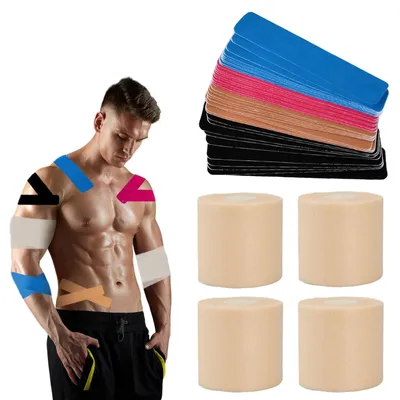 Produktbild von Kinesiologisches Tape-Set mit 4 Rollen, wasserdicht und elastisch