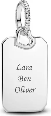Obrázok produktu pre PANDORA CHARMS, prívesok obdĺžnikového tvaru s gravírovaním