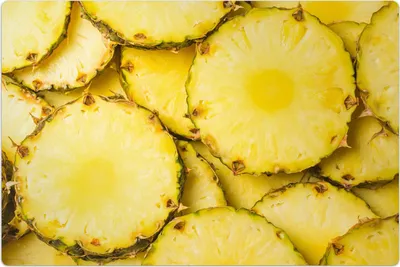 Produktbild von Küchenmatte 120x180 cm Vinylmatte Bodenmatte Dekoration - Ananas saftig gelb