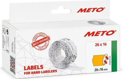 Produktbild von Meto 30007351 - Orange - Preisschild - Permanent - 26 x 16 - Papier - 26 mm