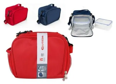 Kühltasche 5,6 l mit 2 Frischhaltedosen, marineblau