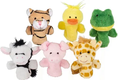 Produktbild von Goki Plüschfingerpop -Tier, 6st.
