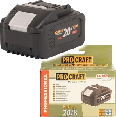 Image de Batterie Procraft 20/8 20 V 8,0 Ah / 8000 mAh Li-ion avec indicateur de charge