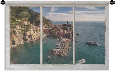 Produktbild von MuchoWow® Wandteppich Wandbehang Aussicht - Insel - Wasser 120x80 cm Tapisserie Dekoration Wandtuch - Wanddekorationen - Wandtücher
