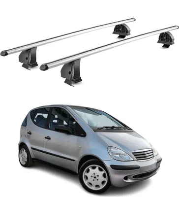 Image de Barres de toit transversales Alu pour Mercedes Classe A W168 1997-2004 Gris 2Pcs