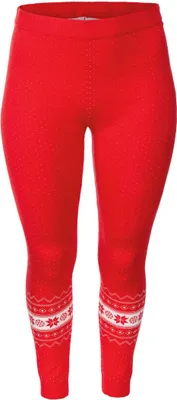 Produktbild von Esmara Weichnachtsleggings Leggings weihnachtlich Motiv Übergröße Plus Size Rot 3XL