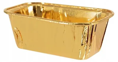 Produktbild von PartyPal Rechteckige Muffinförmchen Goldfarben 10 Stück