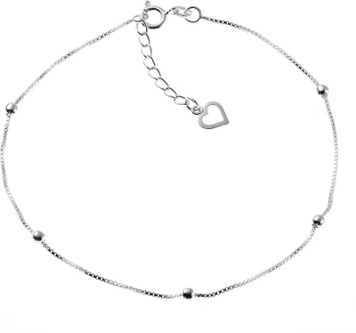 Zdjęcie produktu dla Zeeme Basic anklet srebro 925 z motywem serca długość 22,5+2cm