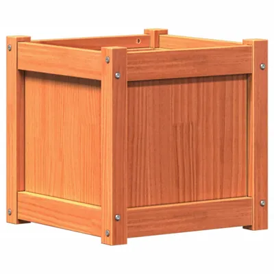 Produktbild von vidaXL Pflanzkübel Wachsbraun 40x40x40 cm Massivholz Kiefer