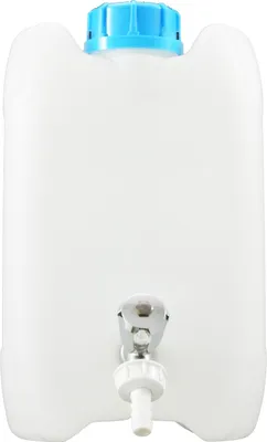 Produktbild von Robuster Wasserkanister 20L mit praktischem Hahn aus strapazierfähigem Kunststoff