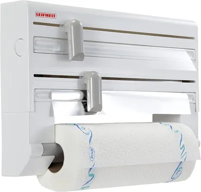 Produktbild von Leifheit Wandrollenhalter Parat, Küchenrollenhalter 3 Rollen, Wandmontage