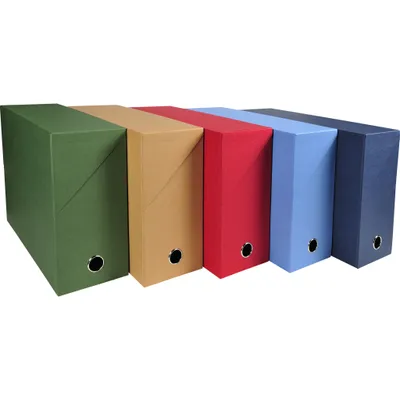 Image de Exacompta 5x Boite transfert Dos 120mm papier toilé Couleurs assorties 89420E
