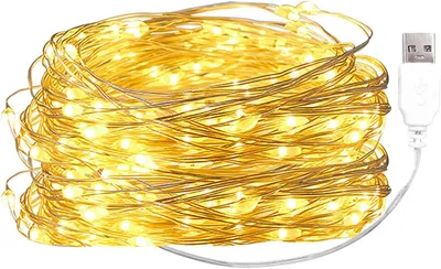 Produktbild von LED-Lichterkette mit USB-Anschluss - 3 Meter - 30 LEDs - Kupferdraht - Lichtkette