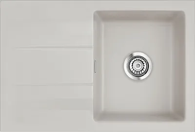 Produktbild von Systemceram KeraDomo Spüle GENEA 75 in ALU mit Handbetätigung / Einbauspüle