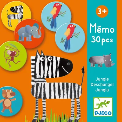 Obrázok produktu pre Hra na pamäť Zvieratá z džungle, Djeco