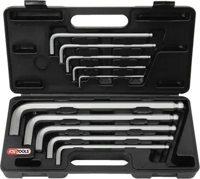Productafbeelding van KS Tools set inbouwsteeksleutels met kogelkop, XL, 10-delig