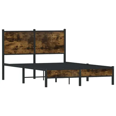 Produktbild von Metallbett ohne Matratze Räuchereiche 120x200 cm
