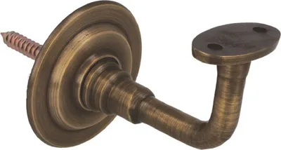Produktbild von Hochwertiger Messing Handlaufhalter vers. Modelle Handlaufstütze gerader Sattel Handlaufträger Messing brüniert