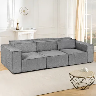 Produktbild von riess-ambiente Design 3-Sitzer Sofa BOSSA NOVA 260cm grau Chenille XXL-Couch