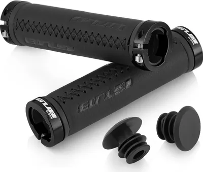 Produktbild von GUB G-607 Mikrofaser-Leder e-Bike Lenkergriffe, rutschfeste Fahrradgriffe, ergonomische Griffe für Mountainbike, Trekkingrad in Lock-On Design, Schwarz