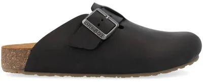 Produktbild von Haflinger Porto Uni Lederclog mit Korkfußbett Schwarz, 819086-701