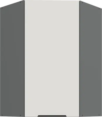 Image de Armoire d'angle haute LUNARA 1 - 60x60 cm, blanc / anthracite