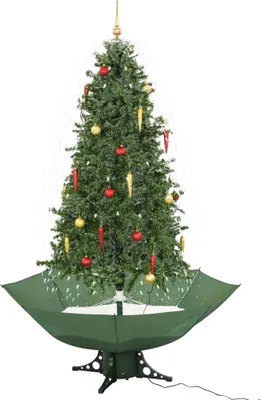 Immagine prodotto di vidaXL Albero di Natale innevato con base ad ombrello verde 190 cm