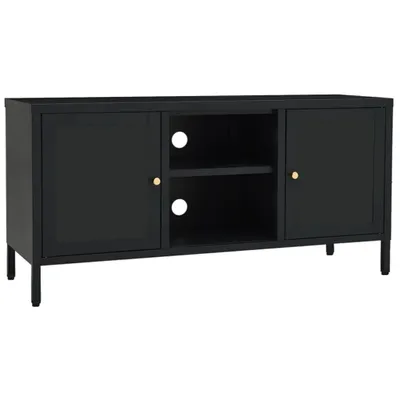 Immagine prodotto di Mobile TV Nero 105x35x52 cm in Acciaio e Vetro