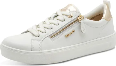 Produktbild von Tamaris Comfort Damen Court Sneaker lose Einlagen und Reißverschluss 8-83707-42, Größe:38 EU, Farbe:Weiß