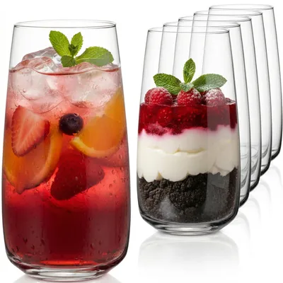 Produktbild von IMPERIAL glass eckige Trinkgläser 730ml Set 6 Stück Wassergläser und Saftgläser aus Glas Serie "Milano" spülmaschinenfest