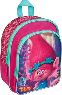 Produktbild von Trolls Poppy Kinder Rucksack mit Vortasche für Mädchen KiTa Kindergarten Krippe