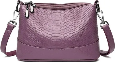 Produktbild von Damen Umhängetasche aus Kunstleder Elegant Henkeltasche, 26x9x16cm