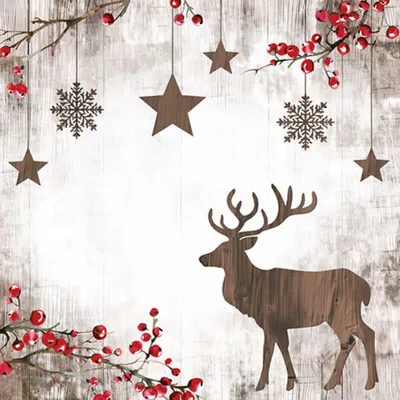 Obrázok produktu pre PAPSTAR 37220 PAPSTAR Weihnachts-Motivservietten "X-mas Deer"