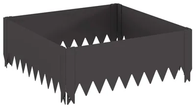 Obrázek produktu pro vidaXL Ochranný okraj pro trávník, 60 x 60 x 20 cm, ocel, černá barva