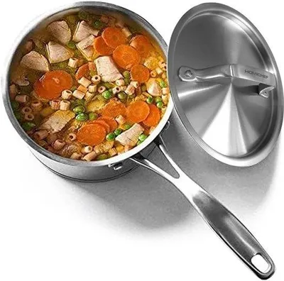 Produktbild von matt polierter Edelstahl ohne Nickel 1,5 Liter Topf/Sauspot mit Deckel