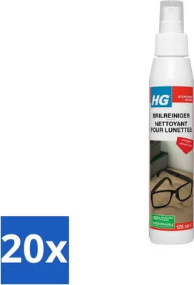 Produktbild von HG – Brillenreiniger – Für kristallklare Gläser – 125 ml - Vorteilspack - 20 Stücke